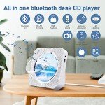 Portable Bluetooth CD Player with HiFi Speakers