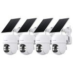 Cinnado 2K Solar Outdoor Security Cameras - 4 Pack