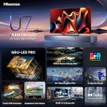 Hisense U7 Series 55U7N 55 Inches ULED 4K Smart TV | Mini-LED | QLED | 1500 Nits | 144Hz | Motion Rate 480 | Dolby Vision HDR 10+ | Dolby Atmos | Full Array Local Dimming | 2.1 Ch Sound | Google TV