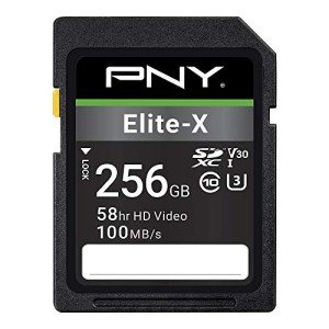 PNY 256GB Elite-X U3 V30 SDXC Memory Card