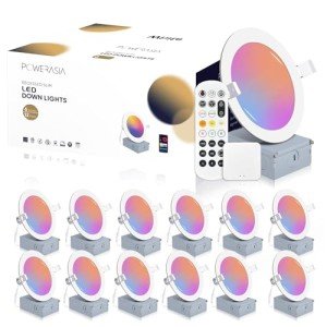 12 Pack Smart Ultra-Thin LED Recessed Lights 6 Inch