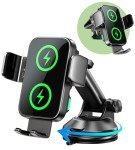 GuMosh 15W Dual Coil Wireless Car Charger Holder