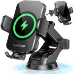 Fast Wireless Car Charger & Phone Mount 3-in-1