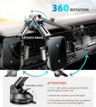 GuMosh 15W Dual Coil Wireless Car Charger Holder