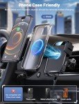 15W Fast Wireless Car Charger with Auto-Secure Support