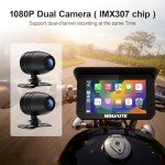 WEUASTE 5" Waterproof Motorcycle GPS & CarPlay
