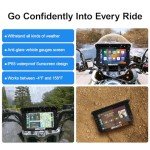 WEUASTE 5" Waterproof Motorcycle GPS & CarPlay