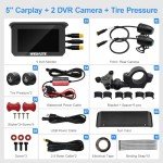 WEUASTE 5" Waterproof Motorcycle GPS & CarPlay