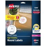Avery High Visibility 2.5" Round Printable Labels