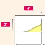 Printable White Sticker Labels - 2" x 4", 30 Sheets