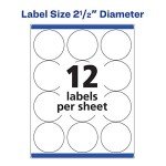 Avery High Visibility 2.5" Round Printable Labels