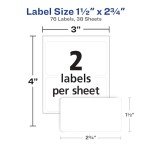 Avery 1.5" x 2.75" Multi-Use Permanent Labels