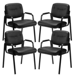 Set of 4 Leather Waiting Room Chairs