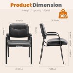 Set of 4 Leather Waiting Room Chairs