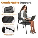 Set of 4 Leather Waiting Room Chairs