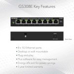 NETGEAR 8-Port Gigabit Ethernet Switch for Home or Office