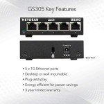 NETGEAR 5-Port Gigabit Ethernet Switch - Easy Setup