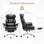 Ergonomic Big & Tall Office Desk Chair with Footrest