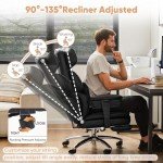 Ergonomic Big & Tall Office Desk Chair with Footrest