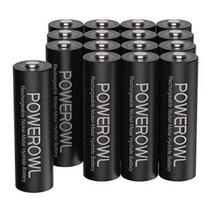 POWEROWL 2800mAh AA Rechargeable Batteries – Pack of 16