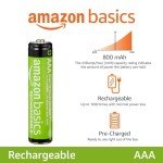 Amazon Basics 12-Pack Rechargeable AAA NiMH Batteries
