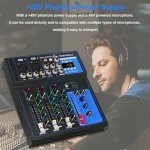 QudosXy 4-Channel Bluetooth Audio Mixer Console