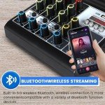 4-Channel USB Bluetooth Audio Mixer for Streaming