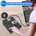 4-Channel USB Bluetooth Audio Mixer for Streaming