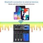 QudosXy 4-Channel Bluetooth Audio Mixer Console