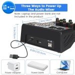 4-Channel USB Bluetooth Audio Mixer for Streaming