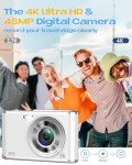 4K UHD Digital Camera with 48MP Autofocus