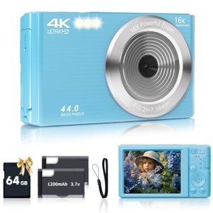 4K 44MP Compact Camera for Teens with Zoom