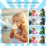 4K 44MP Compact Camera for Teens with Zoom