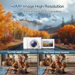 48MP 4K Digital Camera with Flip Screen & Zoom