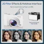 48MP 4K Digital Camera with Flip Screen & Zoom