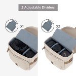 BAGSMART Ivory Crossbody Camera Bag with Rain Cover