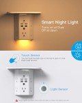 Wall Outlet Extender with USB Ports and Night Light
