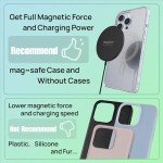 Magnetic Wireless Charger,MagEase 15W Wireless Charger Magnetic Compatible with iPhone 16/15/14/13/12 Series and AirPods 3/2/Pro, Charging Pad with USB-C Cable and USB-A Converter (White)