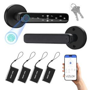VIZILOK Smart Fingerprint Keypad Door Lock System