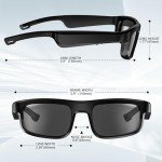 Bluetooth Polarized Sunglasses with Open Ear Speakers
