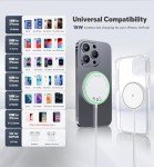 ABSKRYO Magnetic Wireless Charger iPhone 15W Mag Safe Charger 2 Pack Wireless Charging Pad with Sleep-Friendly LED Light for iPhone 16 15 14 13 12 Pro Max Plus & Airpods 2 3 Pro