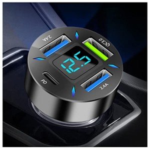 66W Fast Car Charger with USB PD & QC 3.0