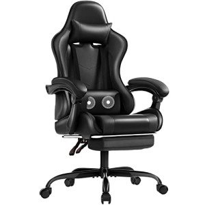 Shahoo Adjustable Gaming Chair with Footrest & Massage