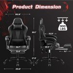 Shahoo Adjustable Gaming Chair with Footrest & Massage
