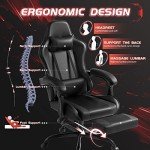 Shahoo Adjustable Gaming Chair with Footrest & Massage