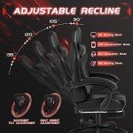 Shahoo Adjustable Gaming Chair with Footrest & Massage