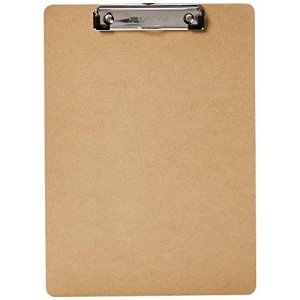 Amazon Basics 6-Pack Brown Hardboard Clipboards
