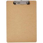 Amazon Basics 6-Pack Brown Hardboard Clipboards