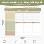 Weekly Undated To-Do List Notepad - 52 Sheets