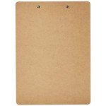 Amazon Basics 6-Pack Brown Hardboard Clipboards